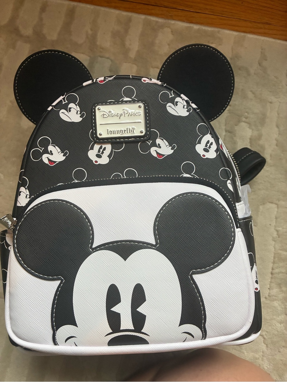 Disney Black & White Mickey Mouse Kids/women’s Backpack NEW